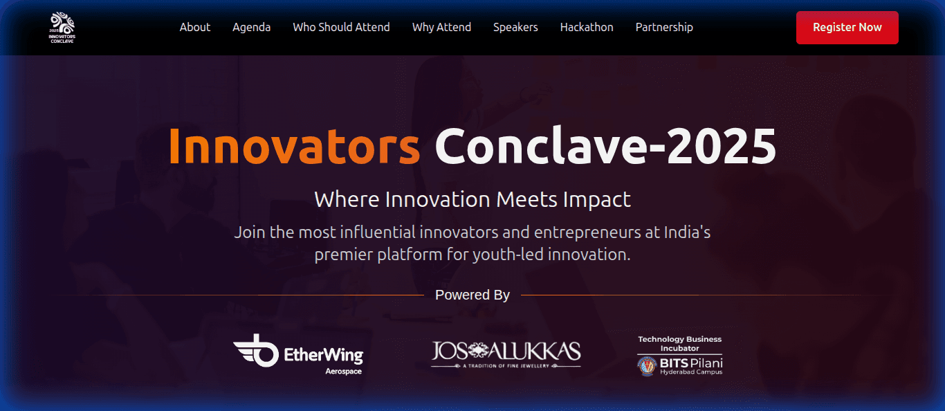 Innovators Conclave 2025 website by VertexWave