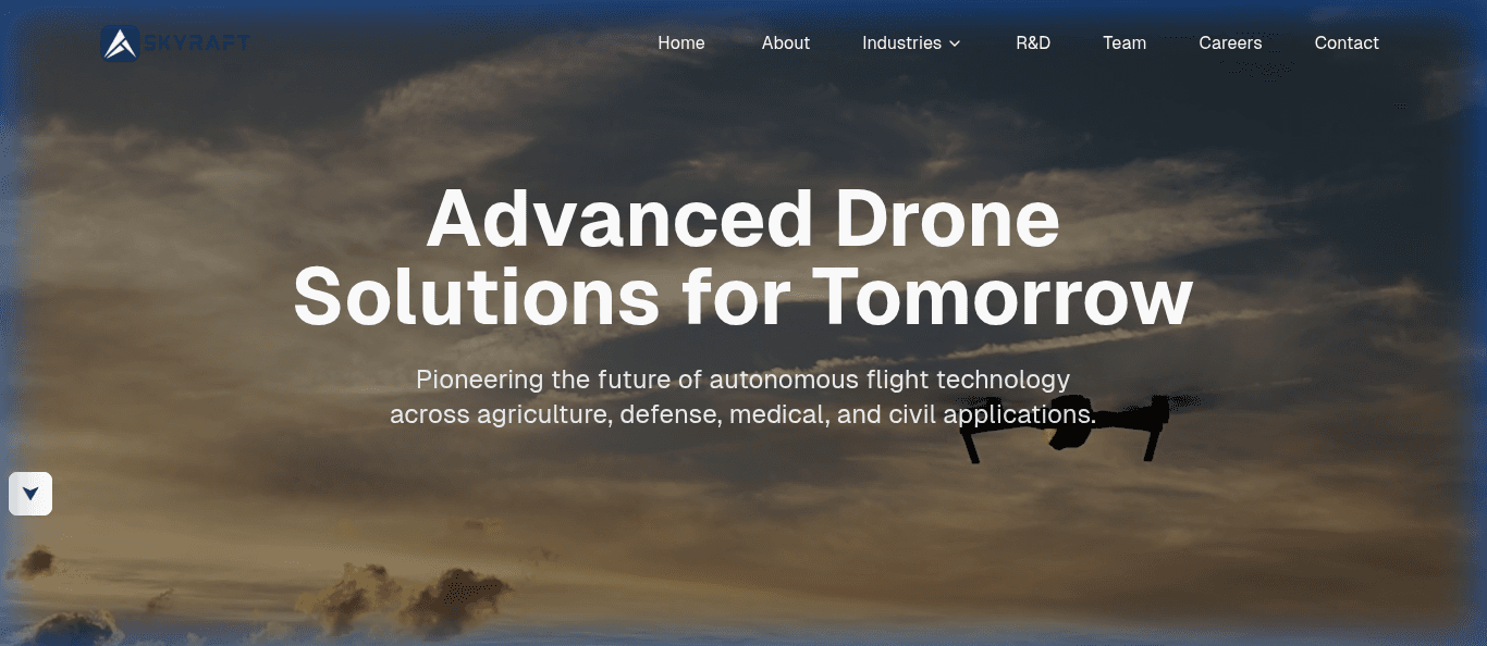 Skyraft website by VertexWave